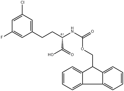 芴甲氧羰基-高苯丙氨酸(3-氯,5-氟) 结构式