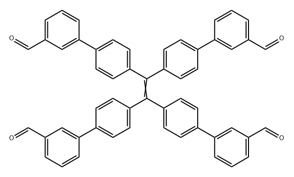 Tetrakis(3-formaldehydebiphenyl)ethylene Struktur