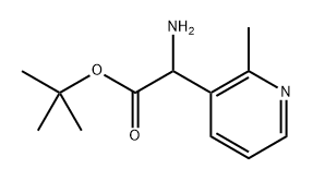 2-氨基-2-(2-甲基吡啶-3-基)乙酸叔丁酯 结构式