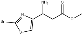 methyl3-amino-3-(2-bromothiazol-4-yl)propanoate Struktur