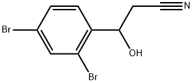 2,4-Dibromo-β-hydroxybenzenepropanenitrile 结构式