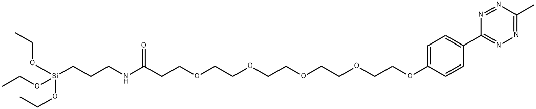 Methyltetrazine-PEG5-triethoxysilane 结构式