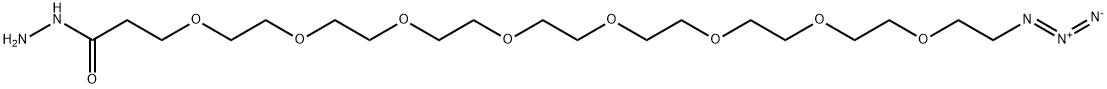 Azido-PEG8-hydrazide, 2353410-11-2, 结构式