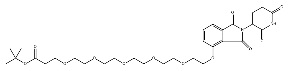 沙利度胺-O-五聚乙二醇-叔丁酯, 2353563-47-8, 结构式