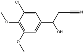 3-Chloro-β-hydroxy-4,5-dimethoxybenzenepropanenitrile 结构式