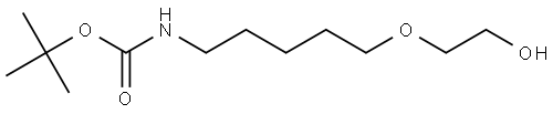 tert-Butyl 5-(2-hydroxyethoxy)pentylcarbamate Structure