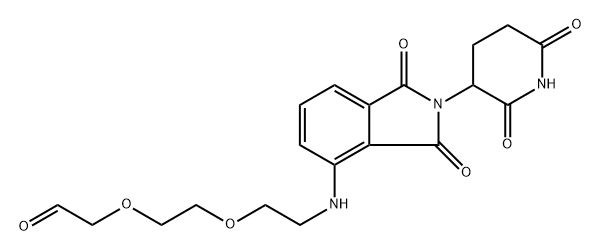 泊马度胺-氨基-二聚乙二醇-乙醛, 2357108-91-7, 结构式