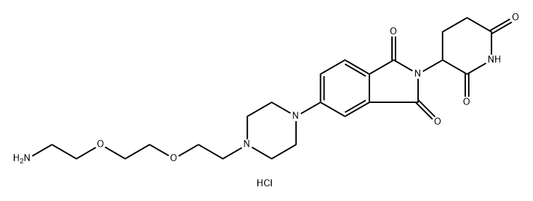 Thalidomide-Piperazine-PEG2-NH2 hydrochloride Structure