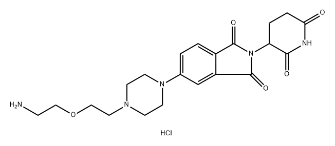 沙利度胺-哌嗪-一聚乙二醇-氨基盐酸盐 结构式