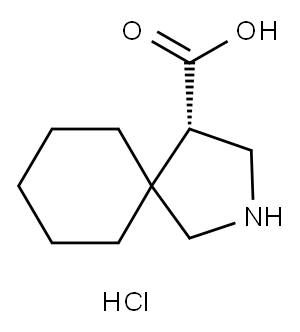 2-Azaspiro[4.5]decane-4-carboxylic acid, hydrochloride (1:1), (4S)-,235791-27-2,结构式