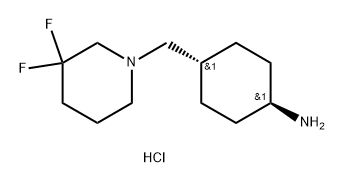 (1r,4r)-4-((3,3-difluoropiperidin-1-yl)methyl)cyclohexanamine dihydrochloride Structure