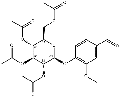 Vanillin 2',3',4',6'-O-Tetraacetyl-β-D-Glucoside Structure