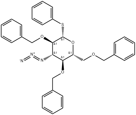 Phenyl 3-azido-3-deoxy-2,4,6-tris-O-(phenylmethyl)-1-thio-beta-D-glucopyranoside|苯基 3-叠氮基-3-脱氧-2,4,6-三-O-(苯基甲基)-1-硫代-BETA-D-吡喃葡萄糖苷