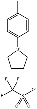 Thiophenium, tetrahydro-1-(4-methylphenyl)-, 1,1,1-trifluoromethanesulfonate (1:1) Structure