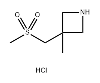 Azetidine, 3-methyl-3-[(methylsulfonyl)methyl]-, hydrochloride (1:1) Structure