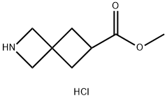 2-氮杂螺并[3.3]庚烷-6-羧酸甲酯盐酸盐 结构式