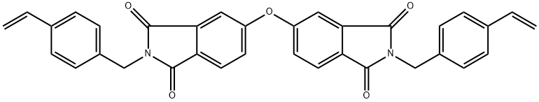 N,N’-bis[(4-ethenylphenyl)methyl]-4,4′-oxydiphthalic acid diimide Struktur