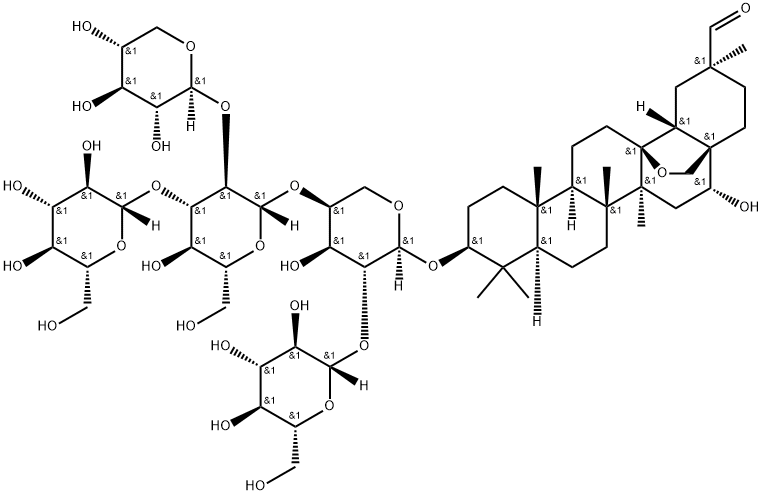 (20S)-13,28-Epoxy-3β-[4-O-(3-O-β-D-glucopyranosyl-2-O-β-D-xylopyranosyl-β-D-glucopyranosyl)-2-O-β-D-glucopyranosyl-α-L-arabinopyranosyloxy]-16α-hydroxyoleanan-29-al|