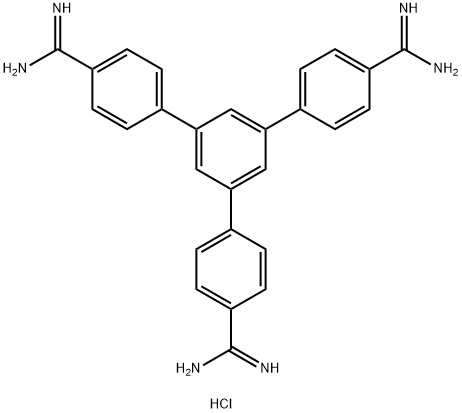 5'-(4-氨基甲酰亚胺苯基)-[1,1':3',1"-三联苯]-4,4"-二(羧肟酰胺),盐酸盐(1:3),2364456-55-1,结构式