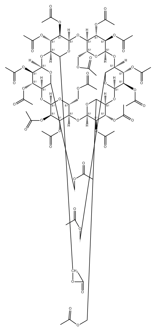 Α-环糊精十八乙酸酯, 23661-37-2, 结构式