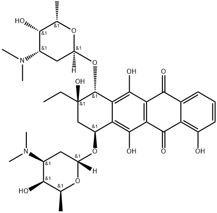 紫红霉素, 23666-50-4, 结构式