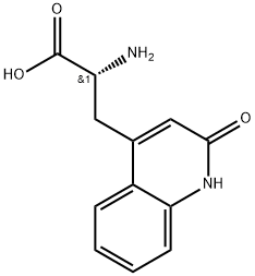 4-Quinolinepropanoic acid, α-amino-1,2-dihydro-2-oxo-, (αR)- Structure