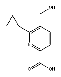 6-环丙基-5-(羟甲基)-2-吡啶甲酸 结构式