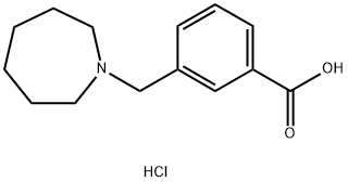 3-(Azepan-1-ylmethyl)benzoic acid hydrochloride 化学構造式