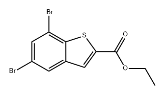 5,7-二溴苯并[B]噻吩-2-甲酸乙酯, 2368928-40-7, 结构式