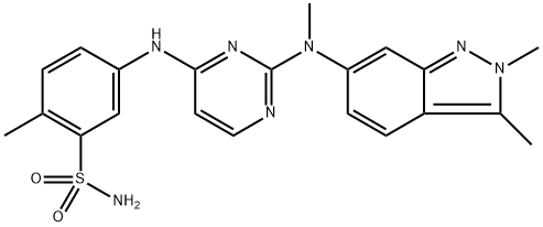 2369664-19-5 Benzenesulfonamide, 5-[[2-[(2,3-dimethyl-2H-indazol-6-yl)methylamino]-4-pyrimidinyl]amino]-2-methyl-