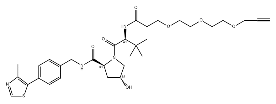 (S,R,S)-AHPC-三聚乙二醇-炔, 2374122-30-0, 结构式