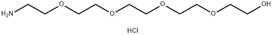 3,6,9,12-Tetraoxatetradecan-1-ol, 14-amino-, hydrochloride (1:1) Struktur