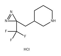 3-{[3-(trifluoromethyl)-3H-diazirin-3-yl]methyl}piperidine hydrochloride Struktur