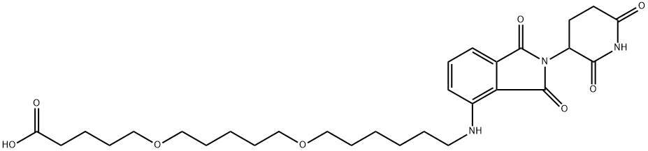 Pomalidomide-C6-O-C5-O-C4-COOH Struktur