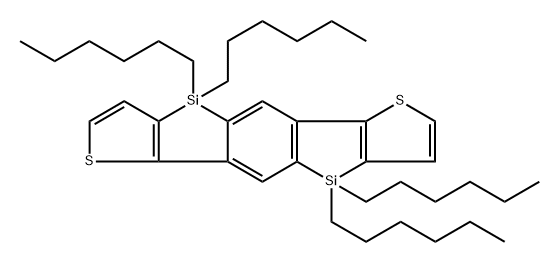 苯并[1,2-B:4,5-B]双(4,4'-二己基-4H-噻咯并[3,2-B]噻吩),2375815-04-4,结构式