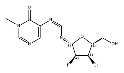 2'-Deoxy-2'-fluoro-N1-methyl inosine Structure