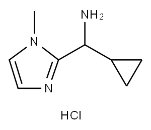 1H-Imidazole-2-methanamine, α-cyclopropyl-1-methyl-, hydrochloride (1:1) Structure