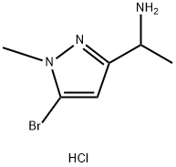 1-(5-bromo-1-methyl-1H-pyrazol-3-yl)ethan-1-amine dihydrochloride 化学構造式