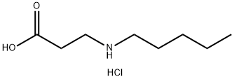 β-Alanine, N-pentyl-, hydrochloride (1:1) Struktur