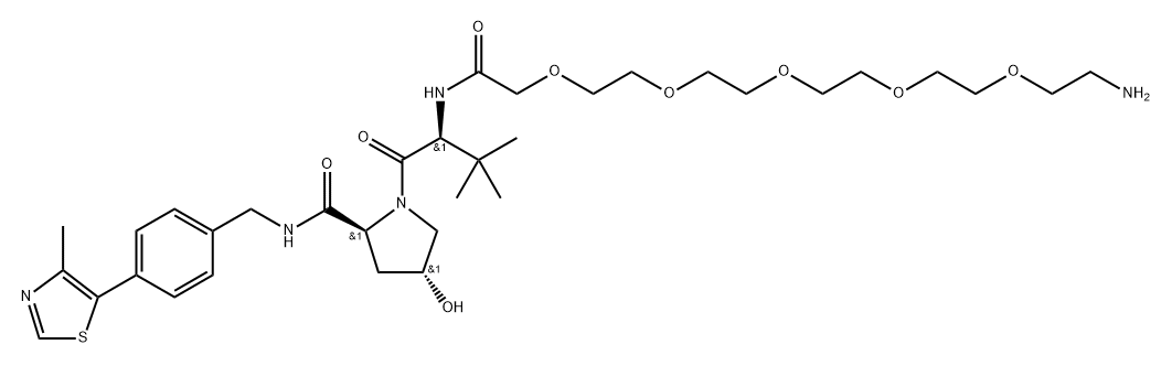 (S,R,S)-AHPC-五聚乙二醇-氨基, 2377275-22-2, 结构式