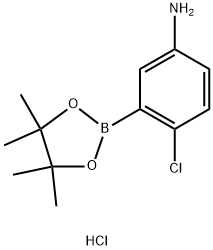 4-Chloro-3-(tetramethyl-1,3,2-dioxaborolan-2-yl)aniline, HCl,2377610-52-9,结构式