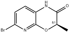 (R)-6-Bromo-3-methyl-1H-pyrido[2,3-b][1,4]oxazin-2(3H)-one Struktur