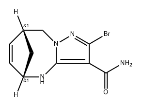 (5S,8R)-2-Bromo-4,5,8,9-tetrahydro-5,8-methanopyrazolo[1,5-a][1,3]diazocine-3-carboxamide Structure
