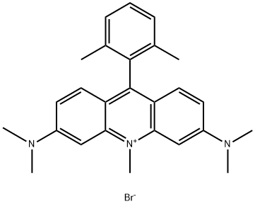 3,6-Bis(dimethylamino)-9-(2,6-dimethylphenyl)-10-methylacridin-10-ium bromide Struktur