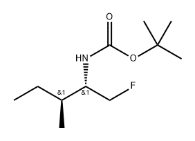 ((2S,3S)-1-氟-3-甲基戊烷-2-基)氨基甲酸叔丁酯 结构式
