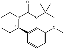 tert-butyl (R)-2-(3-methoxyphenyl)piperidine-1-carboxylate Structure