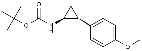 tert-butyl (1S,2R)-2-(4-methoxyphenyl)cyclopropylcarbamate Structure