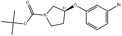 tert-butyl (S)-3-(3-bromophenoxy)pyrrolidine-1-carboxylate Struktur
