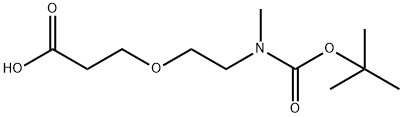 Propanoic acid, 3-[2-[[(1,1-dimethylethoxy)carbonyl]methylamino]ethoxy]- Struktur