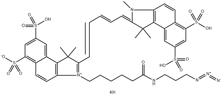 磺化Cy5.5-叠氮, 2382994-65-0, 结构式